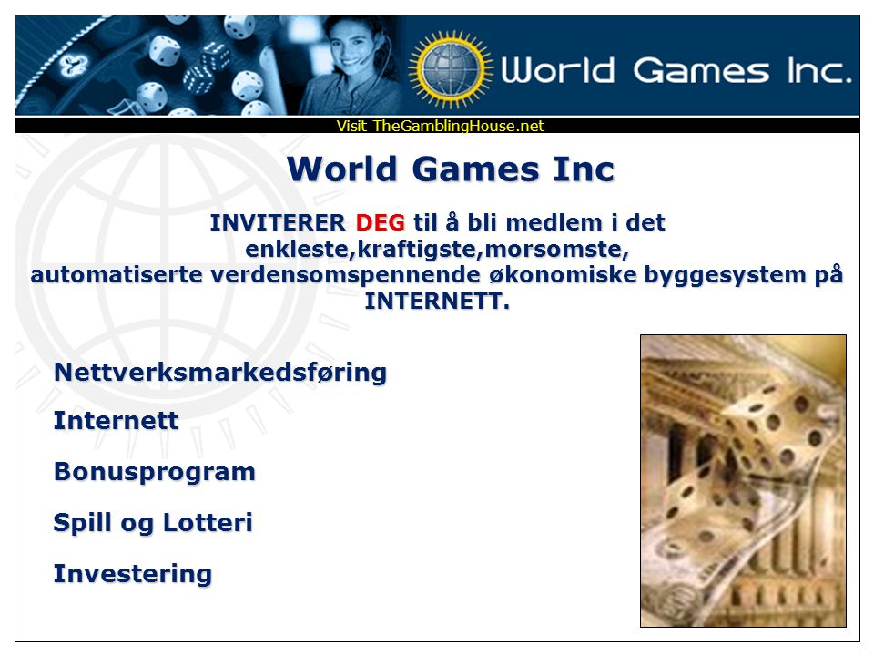 World Games Inc Nettverksmarkedsføring Internett Bonusprogram