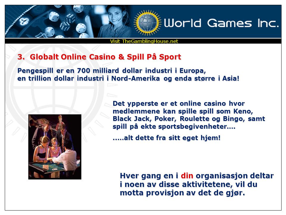 3. Globalt Online Casino & Spill På Sport