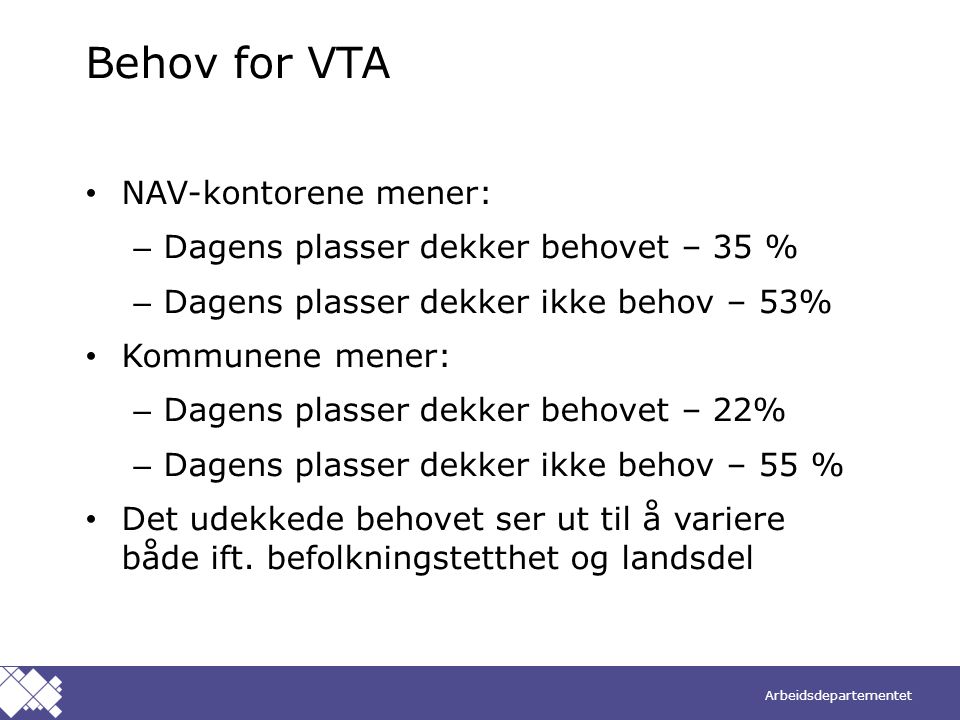 Behov for VTA NAV-kontorene mener:
