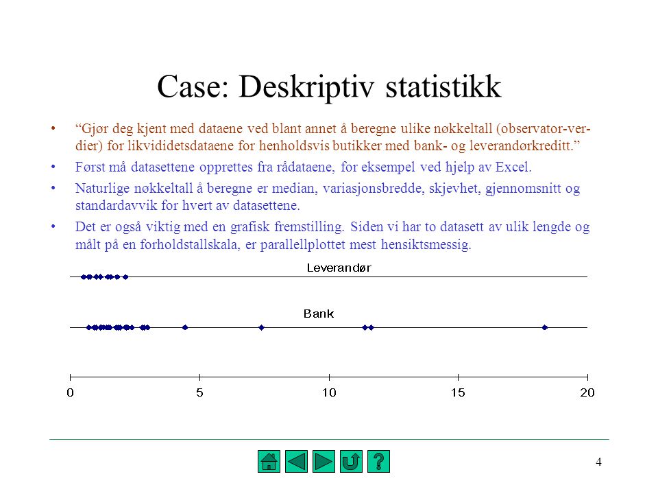 Case: Deskriptiv statistikk