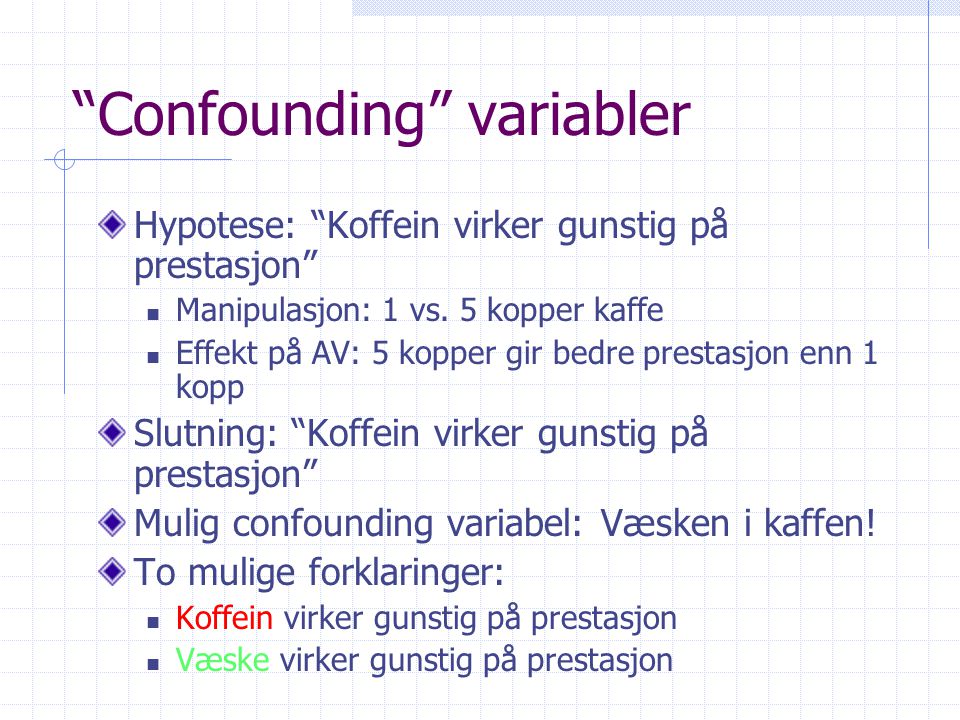 Confounding variabler