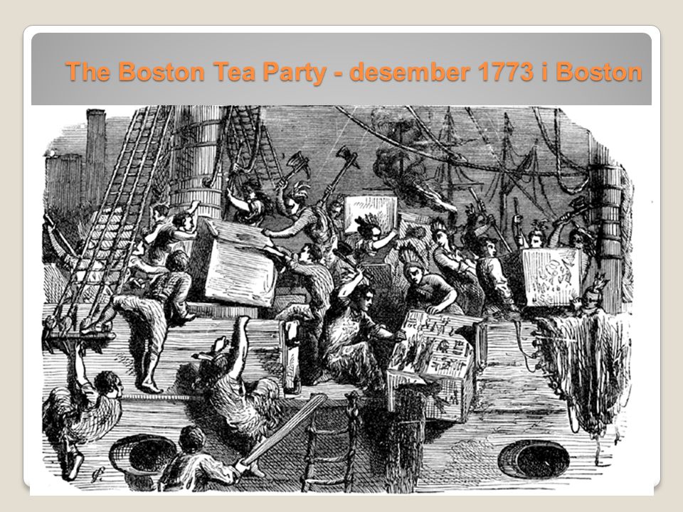 The Boston Tea Party - desember 1773 i Boston