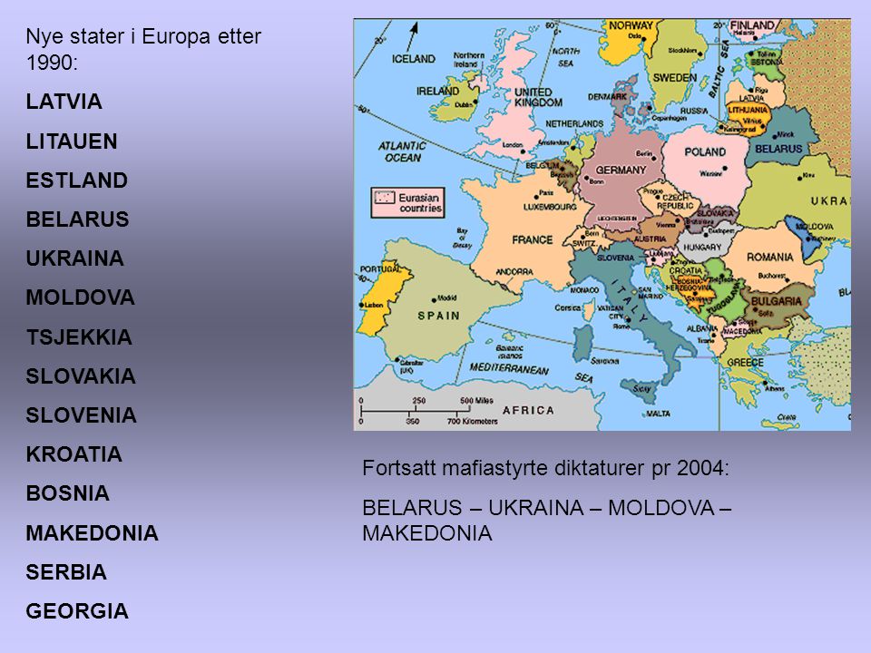 Nye stater i Europa etter 1990: