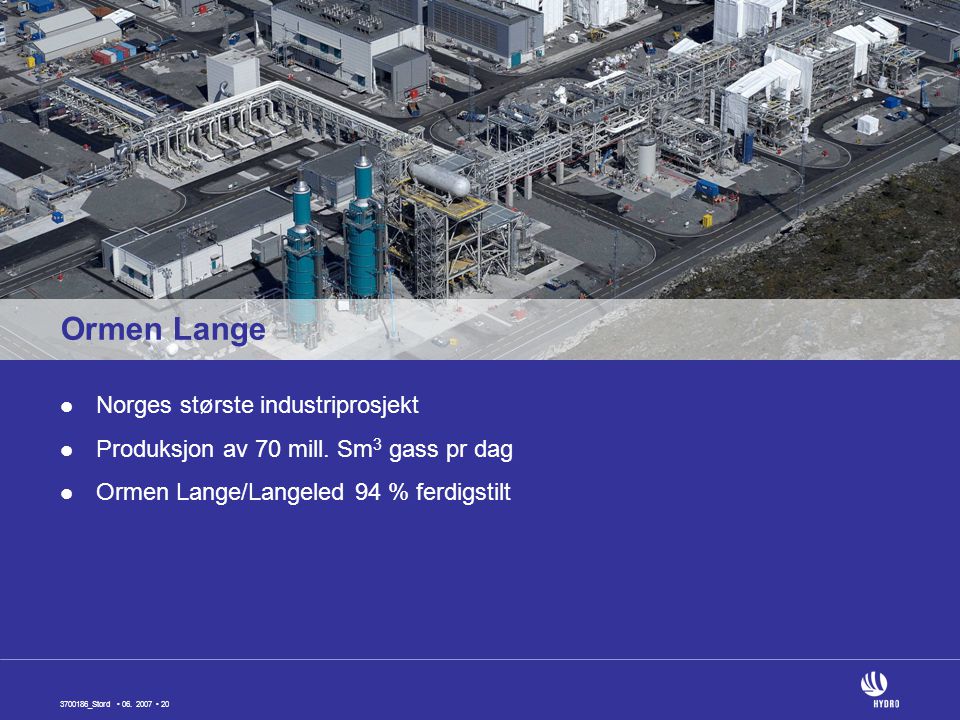 Ormen Lange Norges største industriprosjekt