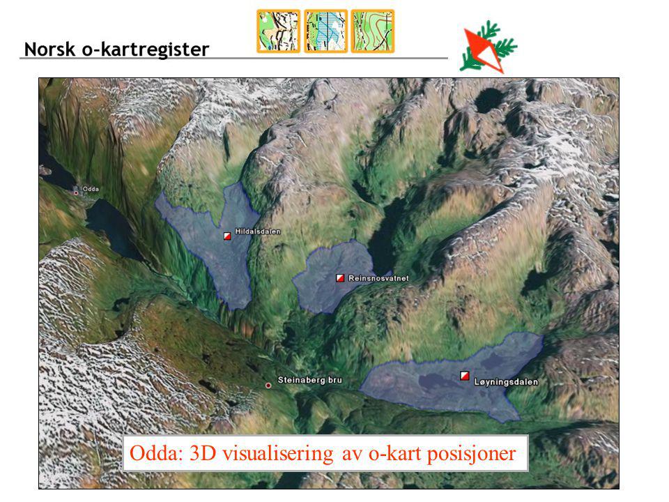 Odda: 3D visualisering av o-kart posisjoner