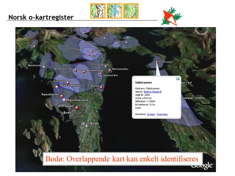 Bodø: Overlappende kart kan enkelt identifiseres