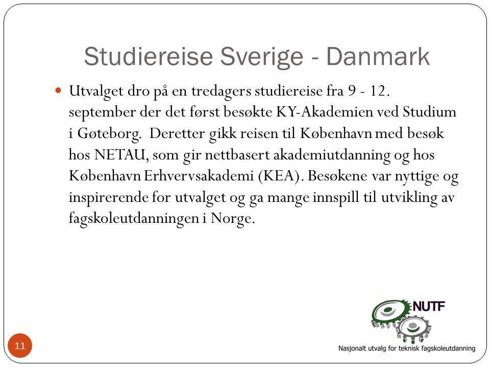 Studiereise Sverige - Danmark