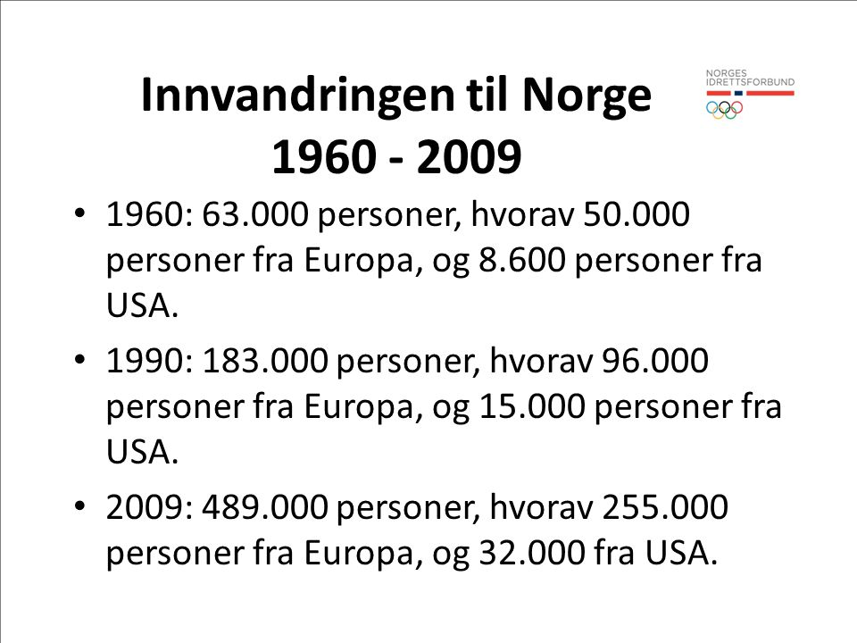 Innvandringen til Norge