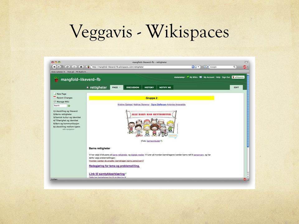 Veggavis - Wikispaces