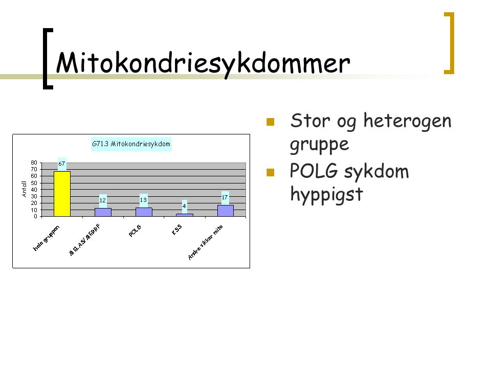 Mitokondriesykdommer