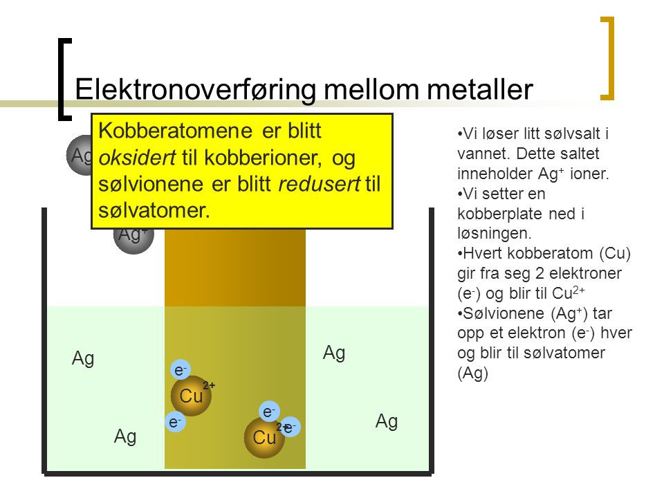 Elektronoverføring mellom metaller