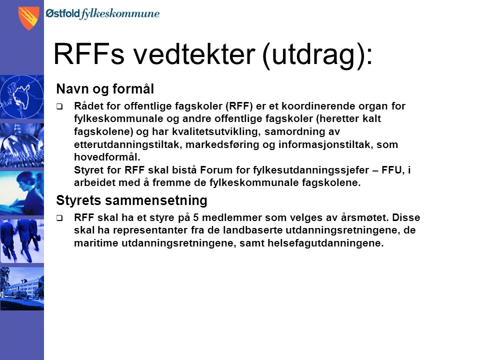 RFFs vedtekter (utdrag):