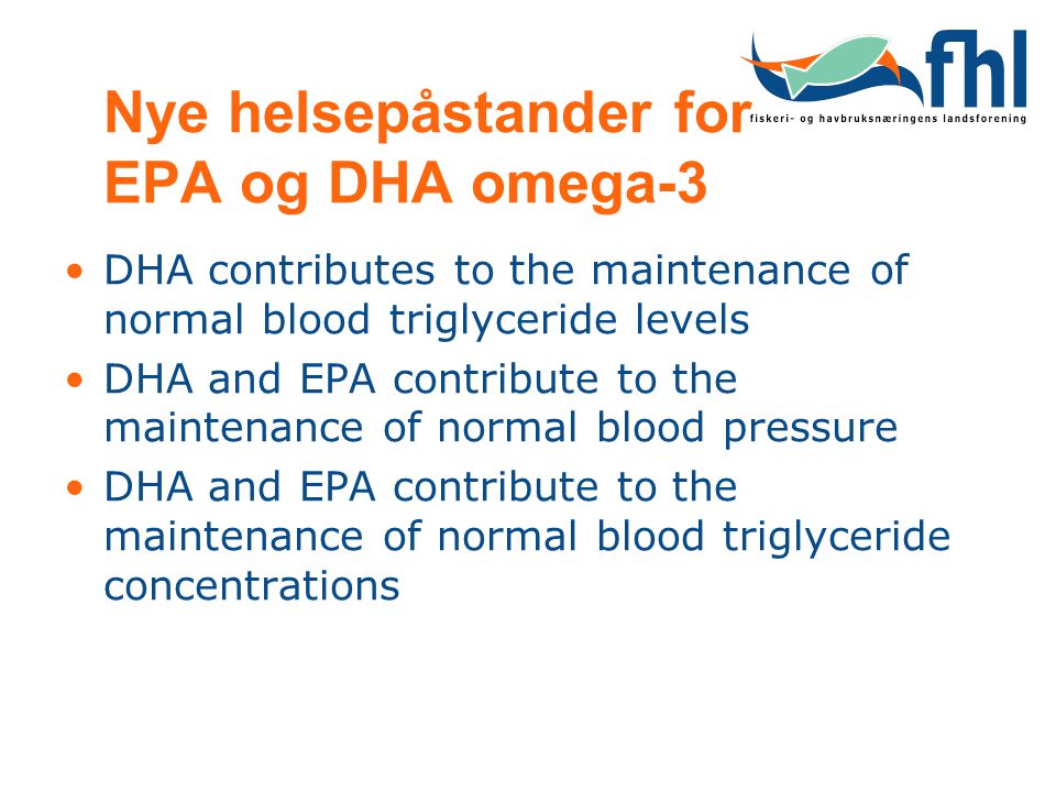 Nye helsepåstander for EPA og DHA omega-3