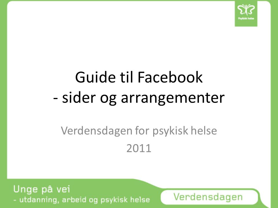 Guide til Facebook - sider og arrangementer