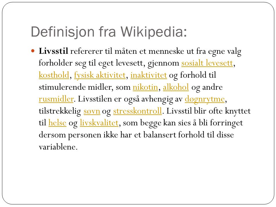 Definisjon fra Wikipedia: