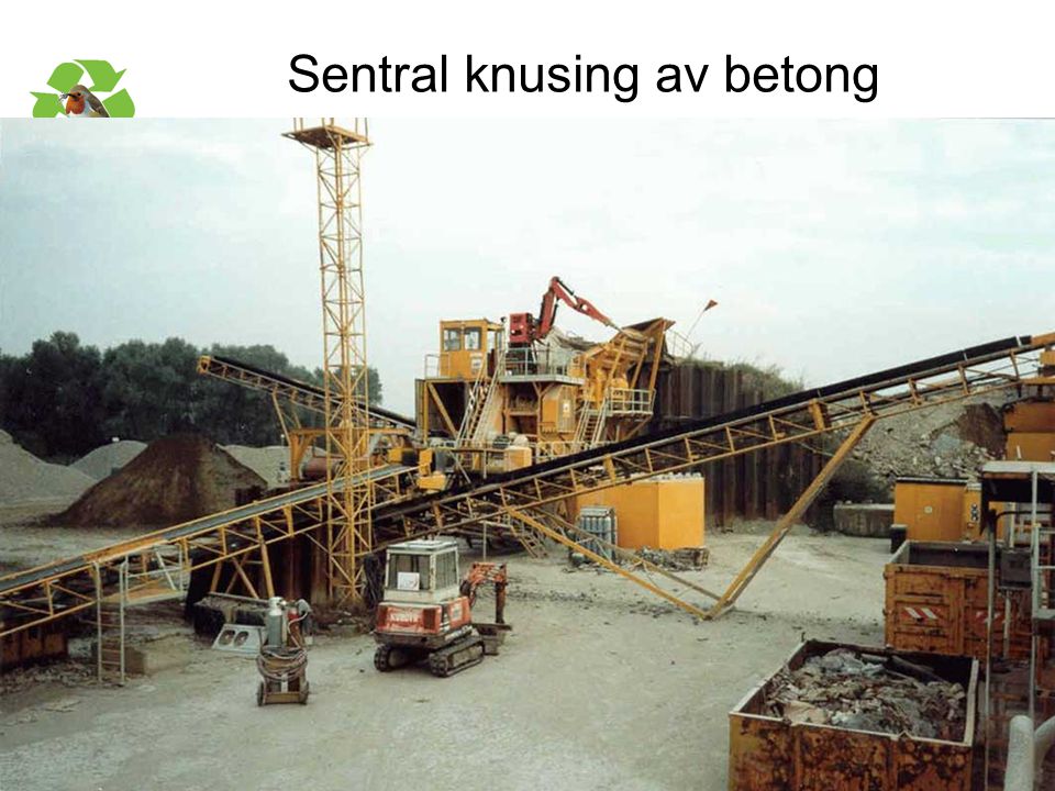 Sentral knusing av betong