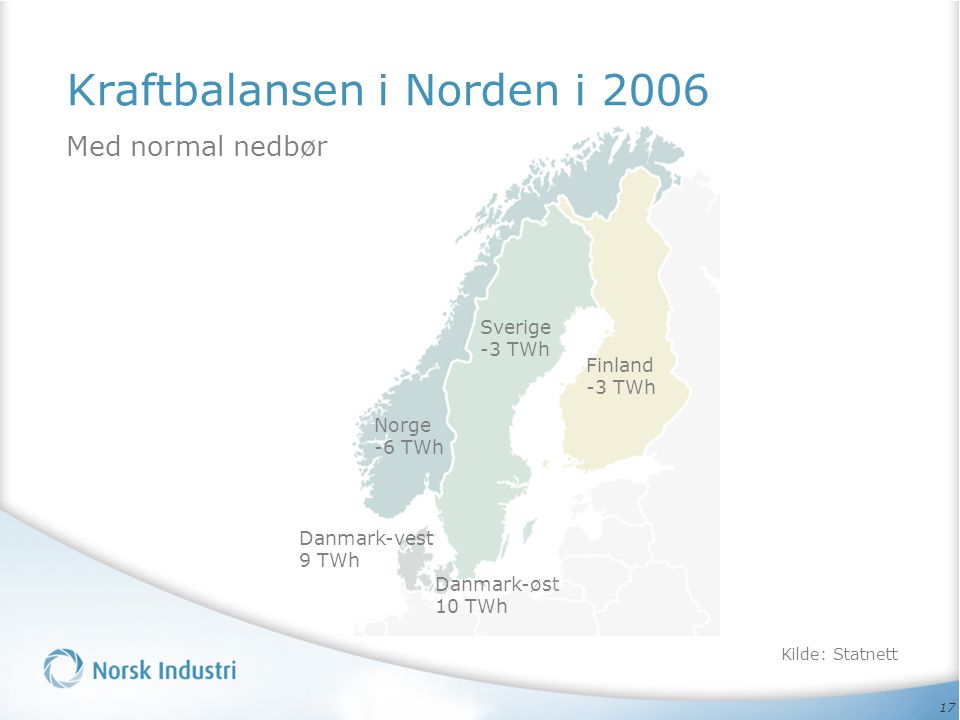 Kraftbalansen i Norden i 2006