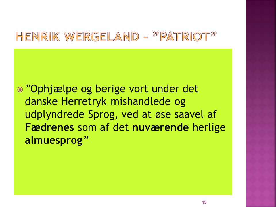 Henrik Wergeland – patriot