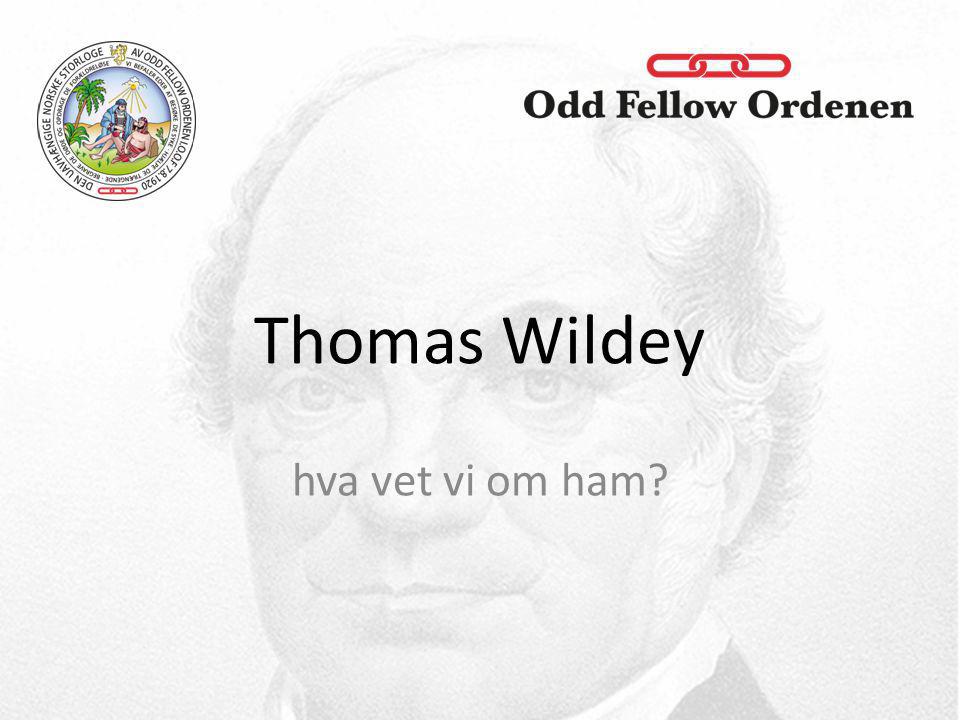 Thomas Wildey hva vet vi om ham