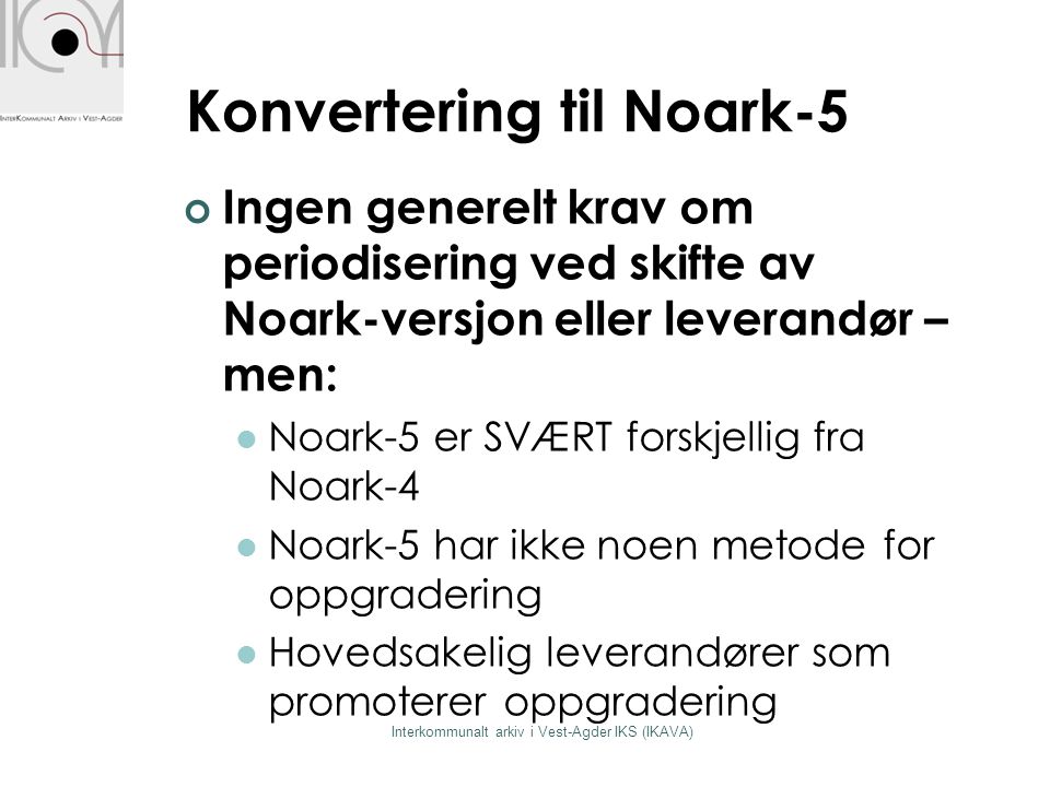Konvertering til Noark-5