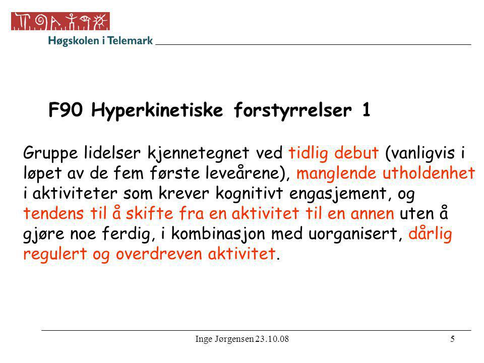 F90 Hyperkinetiske forstyrrelser 1