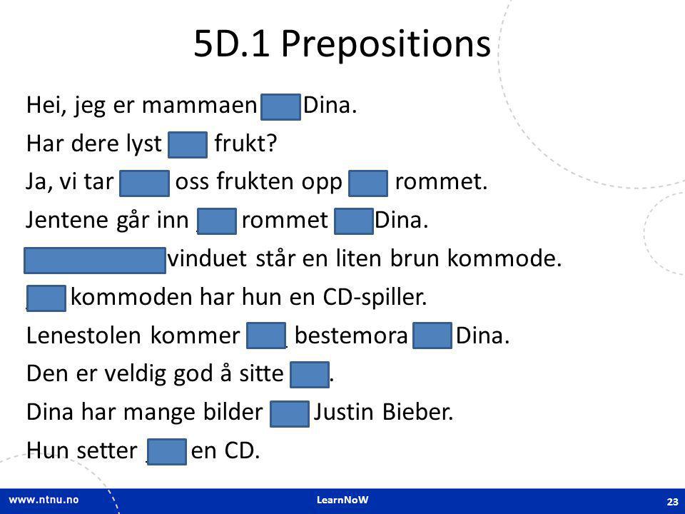5D.1 Prepositions