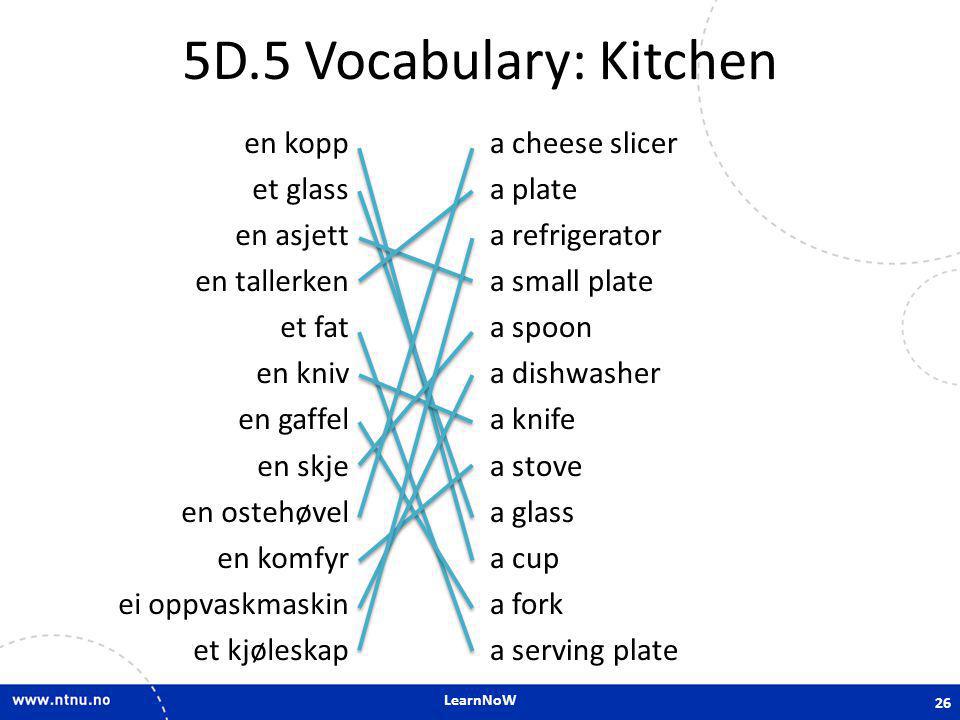 5D.5 Vocabulary: Kitchen
