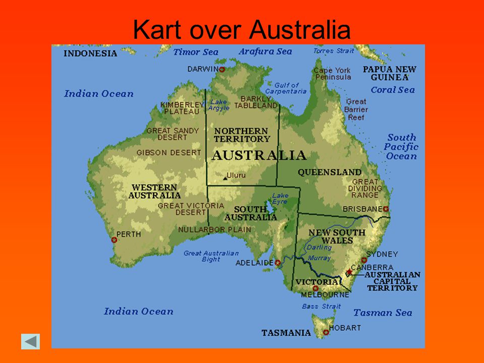 Kart over Australia