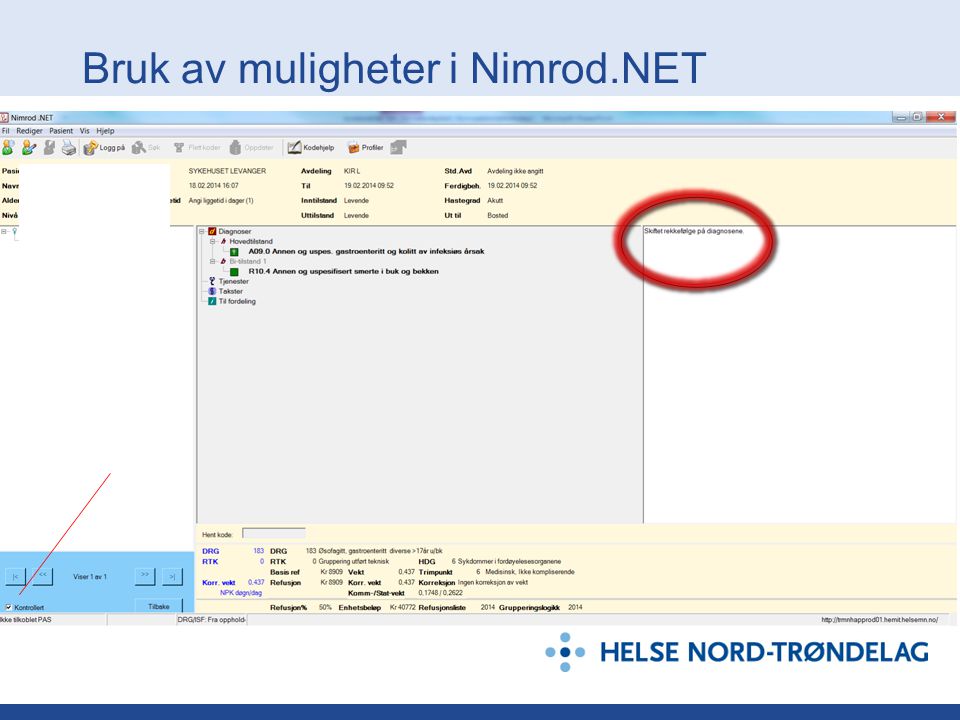 Bruk av muligheter i Nimrod.NET