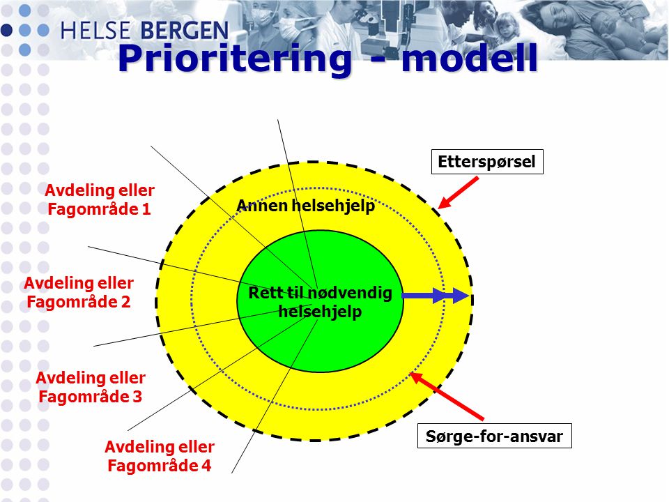 Prioritering - modell Etterspørsel Avdeling eller Fagområde 1