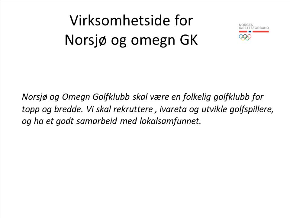 Virksomhetside for Norsjø og omegn GK