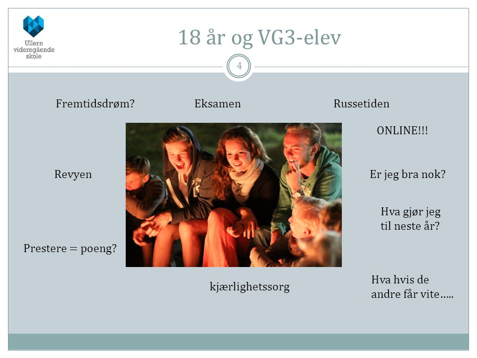 18 år og VG3-elev Fremtidsdrøm Eksamen Russetiden ONLINE!!! Revyen
