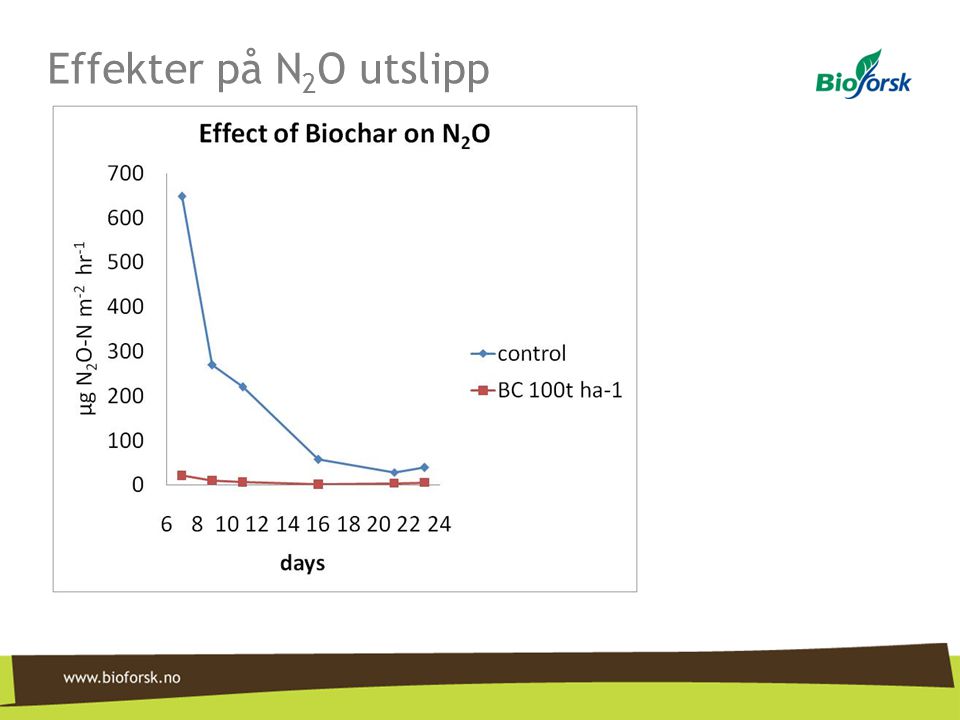 Effekter på N2O utslipp