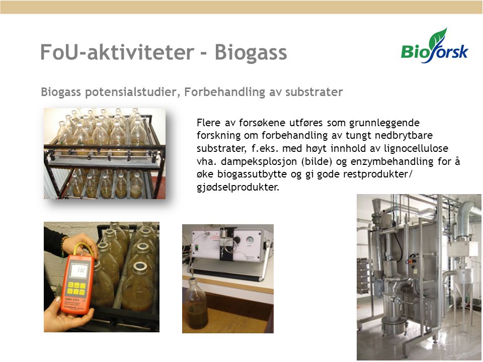 FoU-aktiviteter - Biogass