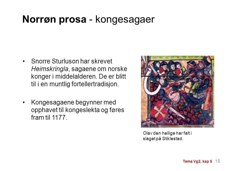 Norrøn prosa - kongesagaer