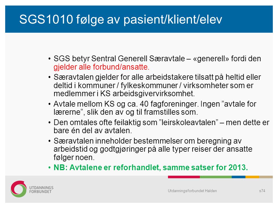 SGS1010 følge av pasient/klient/elev