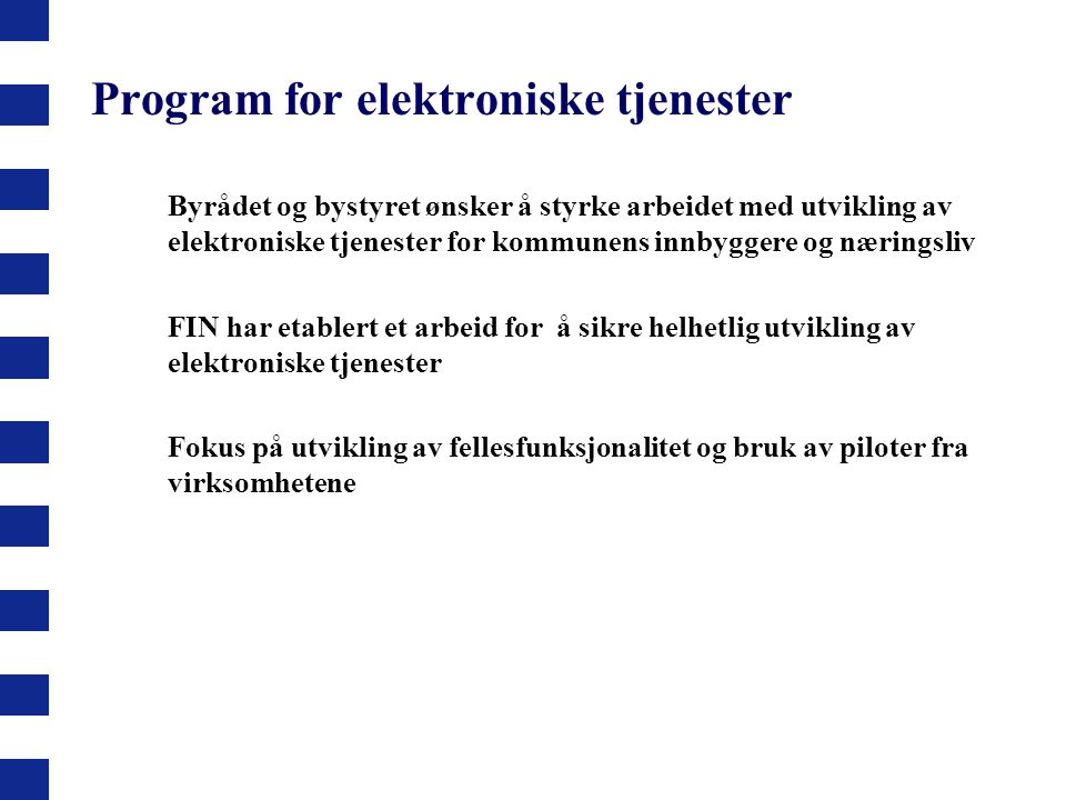 Program for elektroniske tjenester
