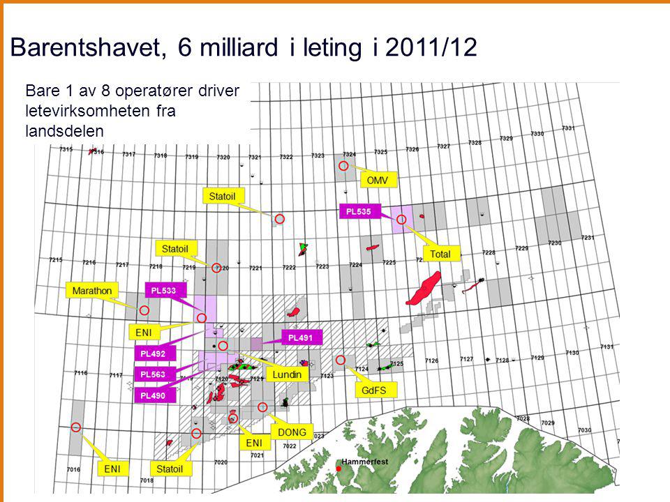 Barentshavet, 6 milliard i leting i 2011/12