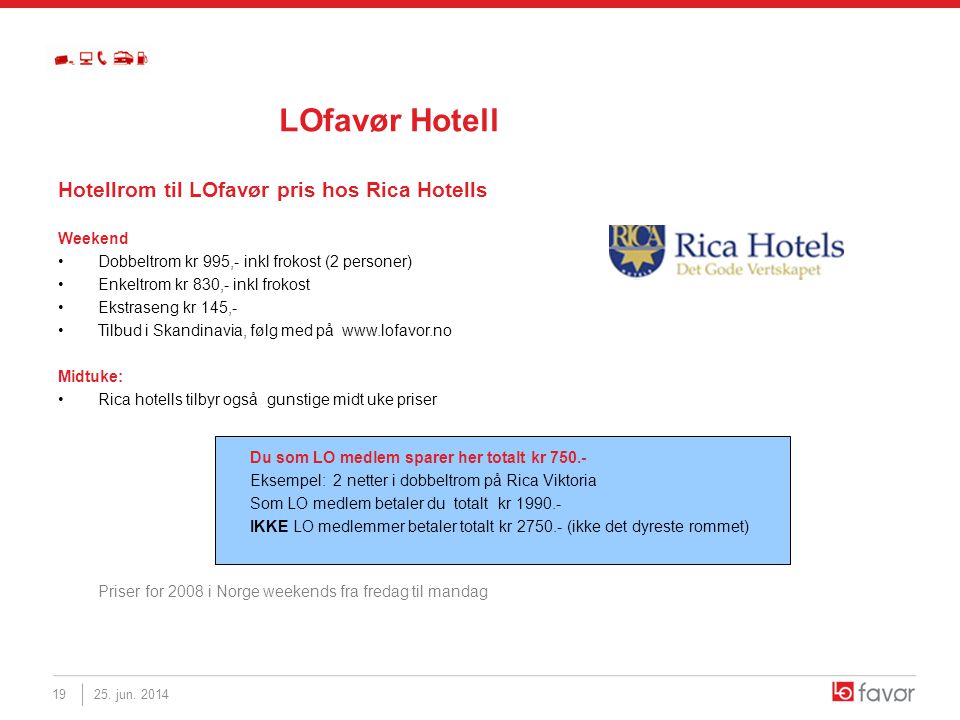 LOfavør Hotell Hotellrom til LOfavør pris hos Rica Hotells Weekend