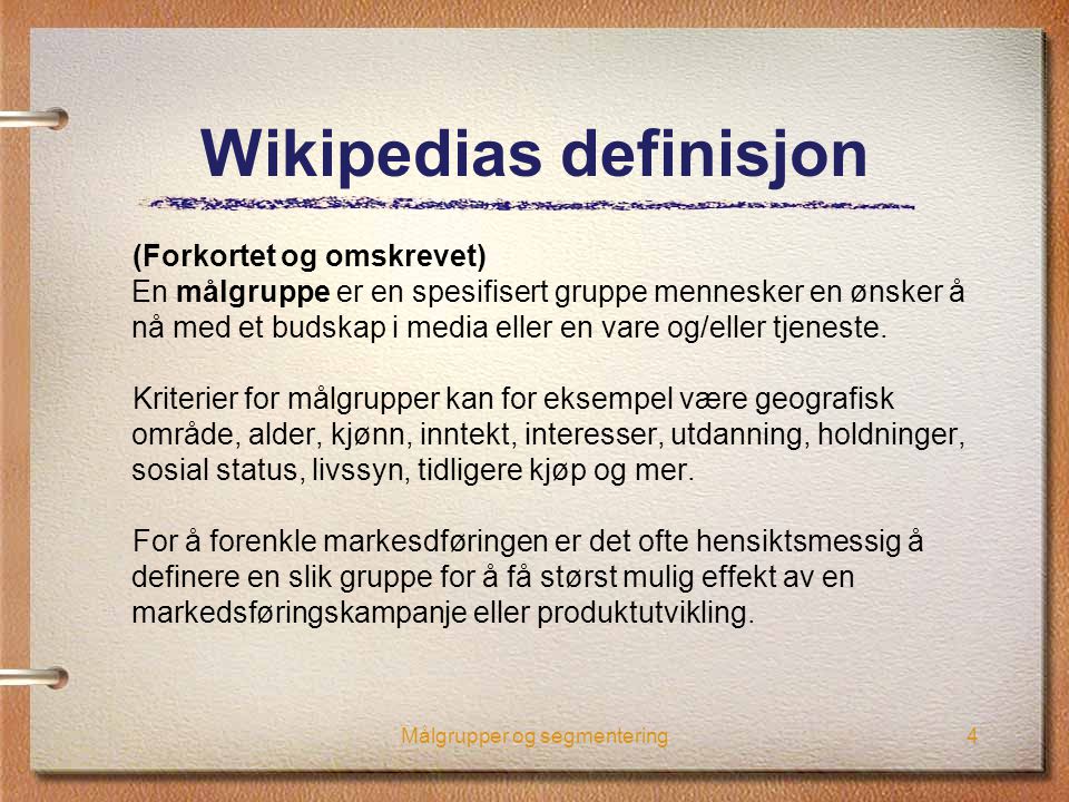 Wikipedias definisjon