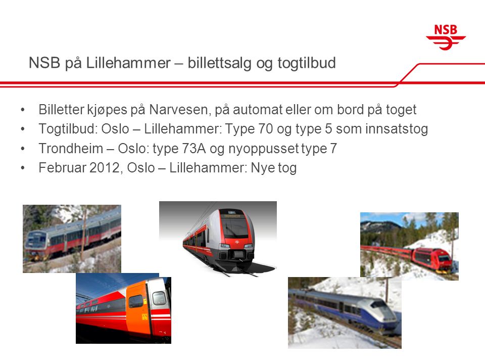 NSB på Lillehammer – billettsalg og togtilbud