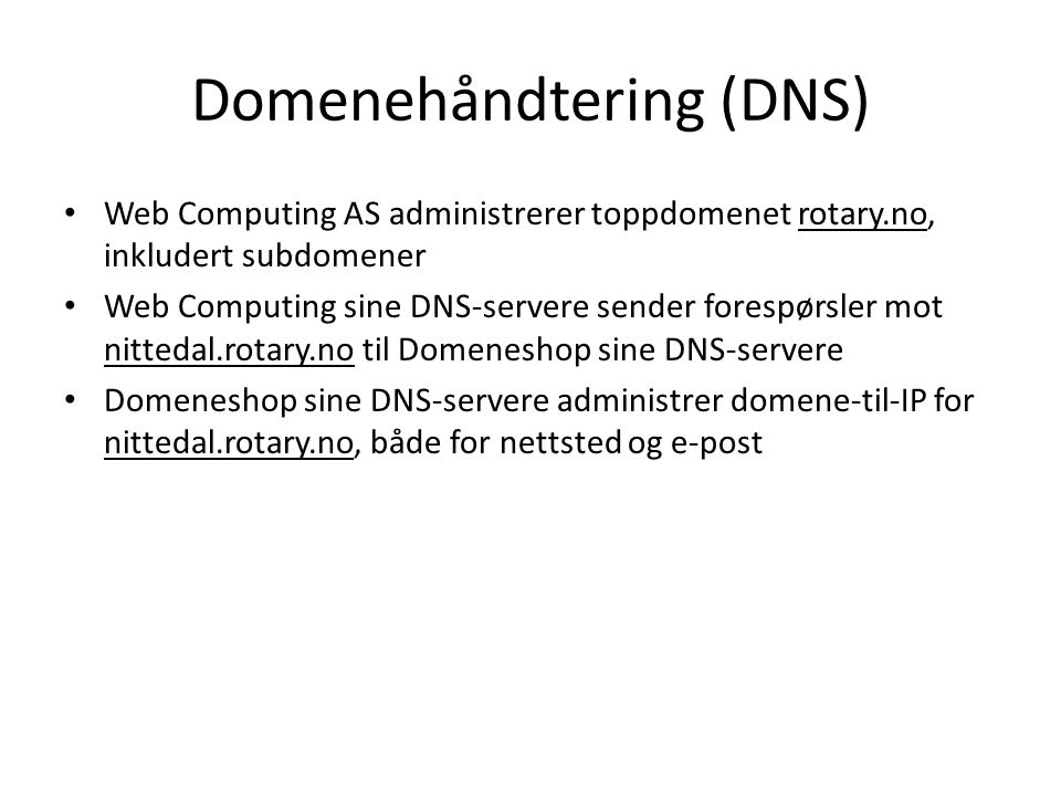 Domenehåndtering (DNS)