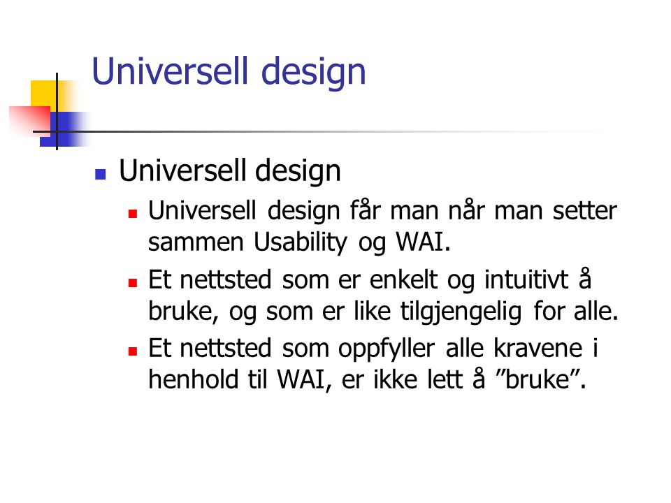 Universell design Universell design