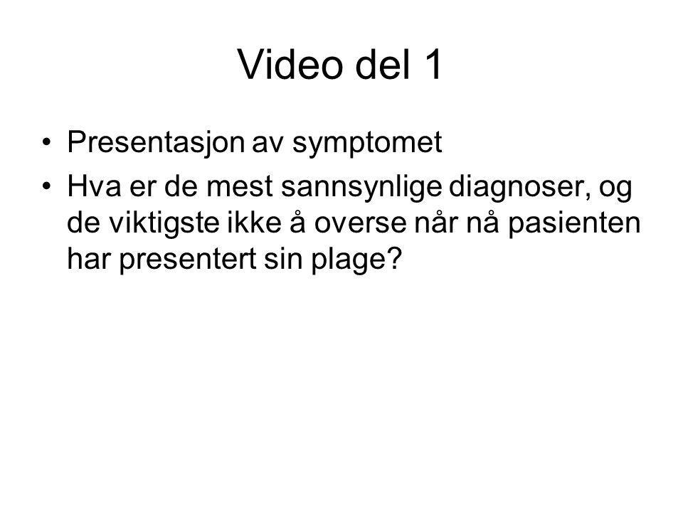 Video del 1 Presentasjon av symptomet