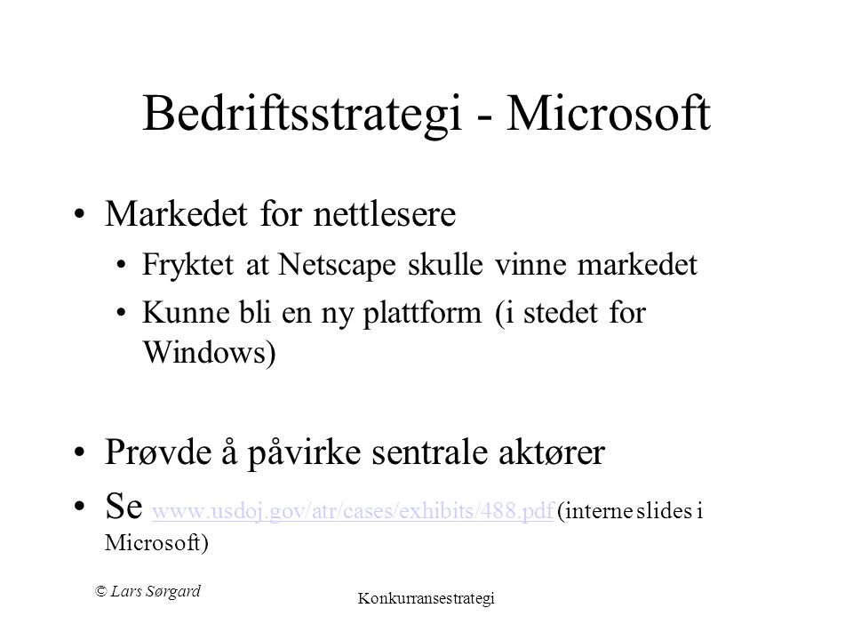 Bedriftsstrategi - Microsoft