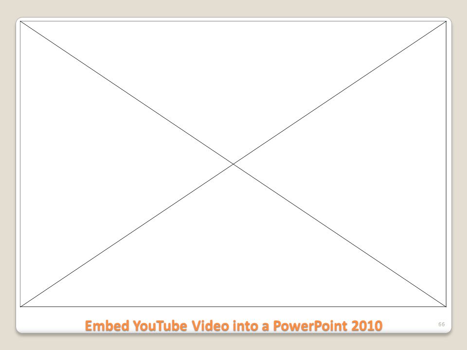 Embed YouTube Video into a PowerPoint 2010