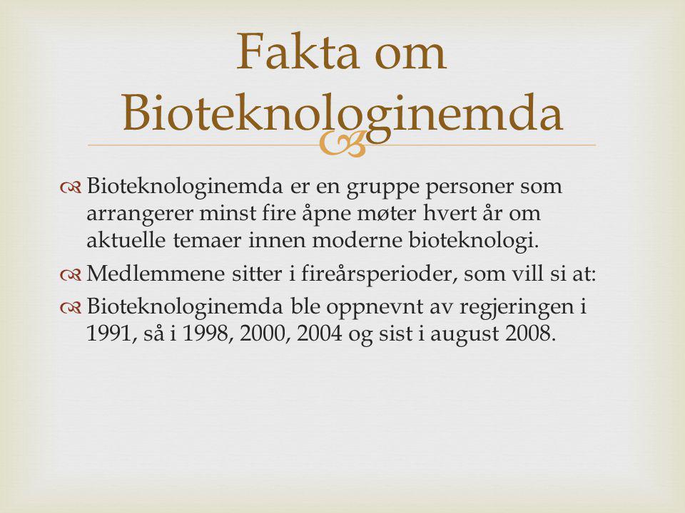 Fakta om Bioteknologinemda