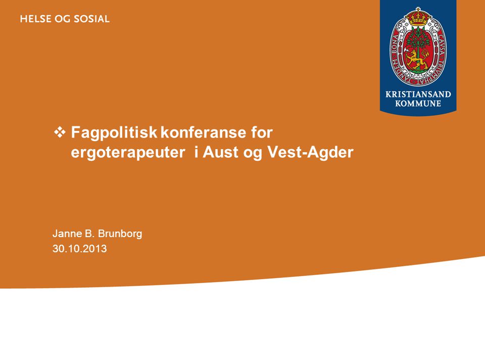 Fagpolitisk konferanse for ergoterapeuter i Aust og Vest-Agder