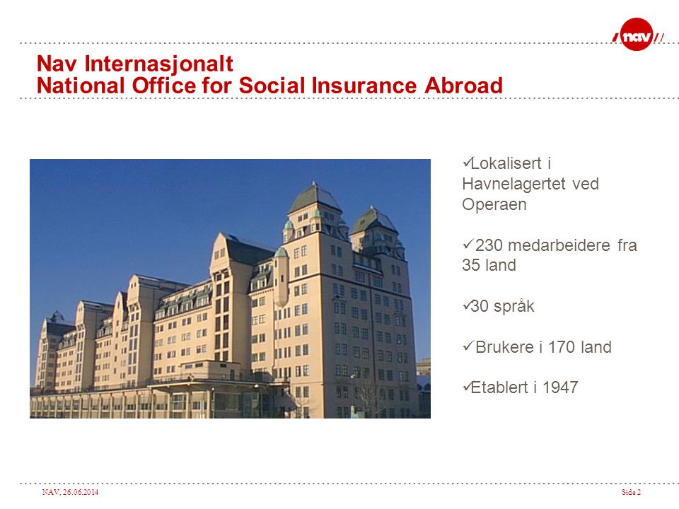 Nav Internasjonalt National Office for Social Insurance Abroad
