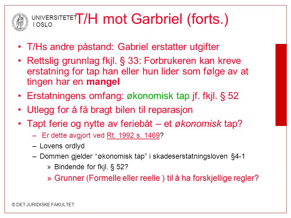 T/H mot Garbriel (forts.)